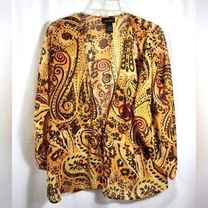 Lane Bryant orange brown rust with metallic thread women's 14 / 16  #1218